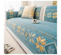 Pobbycrafm Funda para Sofa Chaise Longue, Antideslizante Cubre Sofa en Forma de L, Chenilla Universal Funda de Sofá de 1/2/3/4 plazas E 90x90cm