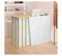 Pobbycrafm Mostrador de Recepcion, Mostrador de Recepción Supermercado con 3 Cajones Mueble Recepción para Salón Tienda Hotel Tiendas de Ropa C 90x120 cm