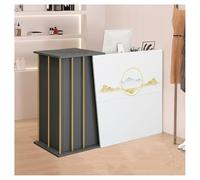 Pobbycrafm Mostrador de Recepcion, Mostrador de Recepción Supermercado con 3 Cajones Mueble Recepción para Salón Tienda Hotel Tiendas de Ropa B 90x140 cm