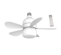 Pobinet Light - Bulbo creativo de techo, cuchillas de rotación silenciosas con brillo regulable | Amperaje ambiental para sala de estar, espacio de estudio, hogar, ambiente de sueño o área de