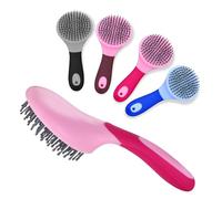 Pobre profesional de mango humanizado - Cepillo de desenredar la melena y la cola, aseo a caballo | Herramienta de masaje para mascotas con adherencia er