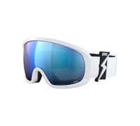 POC - Máscaras de esquí - Fovea Mid Blixten White/Partly Sunny Blue - Blanco Blanco one size