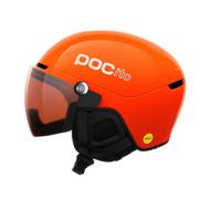 POC Obex Visor Cascos de esquí, Unisex niños, Fluorescent Orange/Clarity POCito/Partly Sunny/Light Orange, M-L (55-58cm)