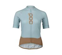 POC W's Essential Road Logo Jersey Camiseta de Ciclismo, Mineral Blue/Jasper Brown, Extra-Large para Mujer