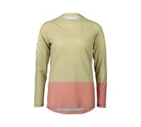 POC W's MTB Pure LS Jersey T-Shirt, Prehnite Green/Rock Salt, XS Women's
