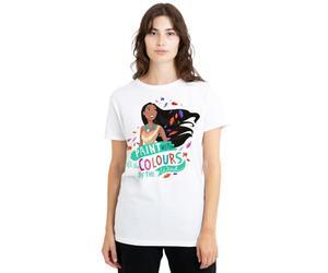 Pocahontas Disney Pocahontas Colours of The Wind Ladies T Shirt, White Camisa Mujer (Pack de 1)