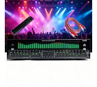 POCDOKYZ Ecualizador gráfico HiFi, EQ Digital de 31 Bandas, 12 Patrones de Ritmo, Sintonización Independiente Dual de 10 segmentos, Bluetooth 5.4, Reducción de Ruido for Estudio de grabación