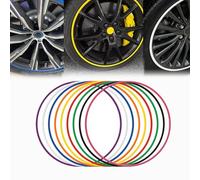 POCDUUA Juego De 4 Protectores De Llanta para Ruedas De 15 A 22 Pulgadas, Fabricados En ABS, Bordes Biselados Y Adhesivo Resistente, Aptos para Todo Tipo De Vehículos.,15in,Pink