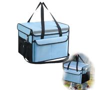 POCDUUA Mochila Expandible para Comida A Domicilio, Bolsa para Reparto De Comida con Forro De Tela Oxford, Bolsa Isotérmica para Transportar Comida En Casa, Al Aire Libre O En Picnics.,30L,Blue