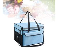 POCDUUA Mochila Expandible para Comida A Domicilio, Bolsa para Reparto De Comida con Forro De Tela Oxford, Bolsa Isotérmica para Transportar Comida En Casa, Al Aire Libre O En Picnics.,45L,Blue