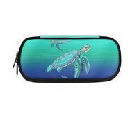 Poceacles Estuche para lápices para niñas y niños, estuche portátil de gran capacidad, bolsa de maquillaje, organizador de escritorio para oficina, Tortuga marina, Talla única, Estuche para lápices