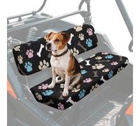 Poceacles Funda de asiento compatible con Kawasaki Mule 4000 4010 2001-2023 2025, juego de fundas de asiento de banco UTV, protección completa, accesorios UTV, hueso de pata negro