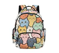 Poceacles Mochila escolar para niños de 17 pulgadas, mochila escolar para niños y niñas, mochila casual para niños de escuela primaria y secundaria, Gato de dibujos animados., 17", Mochilas daypack