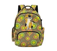 Poceacles Mochila para laptop para niños, adolescentes, estudiantes, escuela, gran capacidad, mochila de viaje moderna con múltiples bolsillos, Patrón de puntos de gato, 17", Mochilas daypack