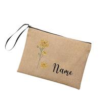 Pochette trucchi Bolsa de Maquillaje con Flores for Mujer, Bolso Viaje Cremallera for, Billetera for artículos tocador(12)