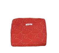 Pochette trucchi Bolsas de Maquillaje con Cremallera Gran Capacidad, Estuches cosméticos algodón Acolchado, Lindas Bolsas Almacenamiento Viaje, Organizador for Bolso Mujer(Red,M)