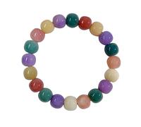 pochikiki- Ansiedad Pulseras Bodhi Natural Mala Oración Cuentas Elástico Stretch Pulsera de cuentas Buena Suerte Saludable Multi Color Bead