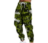 pochikiki-brand Pantalones de chándal para Hombre con un Estampado gráfico 3D, Cool Que representa una Calavera, Pantalones Deportivos Informales de Estilo Retro con Cintura elástica