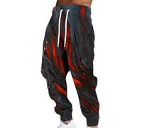 pochikiki-brand Pantalones de chándal para Hombre con un Estampado gráfico 3D, Cool Que representa una Calavera, Pantalones Deportivos Informales de Estilo Retro con Cintura elástica