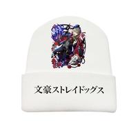 pochikiki- Gorro tejido Bungo Anime Stray Dog Cosplay Accesorios de disfraz Dazai Osamu Nakahara Chuuya Gorro Otoño Invierno Caliente Hombre Mujer