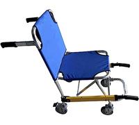 POCHY Ambulancia Elevador Médico Aleación de Aluminio Silla de Escalera de Emergencia Plegable Camilla de Rescate Silla de Ruedas de Transporte Portátil (Color: Azul - Cuatro Ruedas)