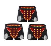 POCHY Hombres Imanes Salud Ropa Interior Fisiológico Terapia Calzoncillos Bóxer Transpirable Pantalones Interiores Mejora de La Potencia Masculina (Color : 3-Pack, Size : XXL)