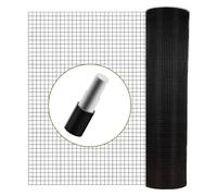 Pocinkana Rollo de malla de alambre de pollo recubierto de vinilo de 1/2 pulgada 48 pulgadas x 100 pies, calibre 19, valla de alambre soldado de calibre 19, jaula de alambre para valla de jardín (15.7