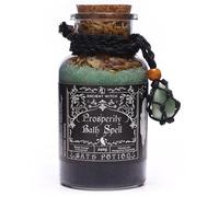 Poción de hechizos de baño de bruja antigua, prosperidad, naranja y canela, caléndula y manzanilla, libre de crueldad, sin SLS, con amuleto de cristal de aventurina, 240 g
