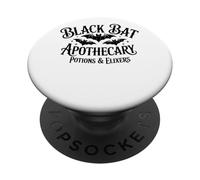 Pociones y elixires góticos de boticario de murciélago Negro PopSockets PopGrip Adhesivo