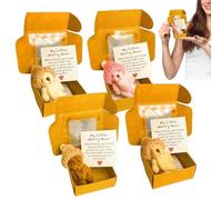 Pocket Bear Set, Mini Plush Toy Collection, Cute Cartoon with Inspirational Card Gift, Small Stuffed Doll for Desk Shelf Bedroom Nursery Office Decor, Gift Set for Christmas Valentines Halloween