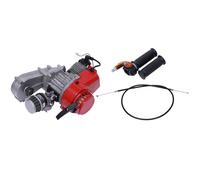 Pocket Bike Motor 49 ccm Motor de 2 tiempos 44 mm de orificio, Pocket Quad Motor L7TC bujías tamaño mini motor de gasolina motor de gasolina con asas y cable de acelerador, motores de pocketbike