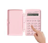 Pocket Calculator - 3.94 Inch Compact ABS Construction, Lid Protection, Small Digital Adding Machine, Basic Function Keys | Lightweight Device For School Business Travel Classroom Prof