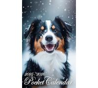 Pocket Calendar 2025-2026: 2-Year Purse Planner with Inspirational Quotes for January 2025 to December 2026 | Australian Shepherd in Snow Design