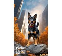 Pocket Calendar 2025-2026: Australian Cattle Dog Cover, 24 Months Monthly Planner, Small Size 4*6.5 inches