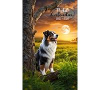 Pocket Calendar 2025-2026: Australian Shepherd Cover, 24 Months Monthly Planner, Small Size 4*6.5 inches