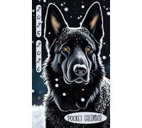 Pocket Calendar 2025-2026: Black German Shepherd Cover, 24 Months Monthly Planner, Small Size 4*6.5 inches