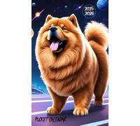 Pocket Calendar 2025-2026: Chow Chow Cover, 24 Months Monthly Planner, Small Size 4*6.5 inches