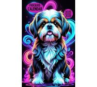 Pocket Calendar 2025-2026: Shih Tzu Cover, 24 Months Monthly Planner, Small Size 4*6.5 inches