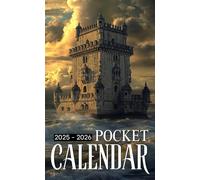 Pocket Calendar 2025-2026: Small Monthly Planner with Inspirational Quotes | 24 Months January 2025 to December 2026 | Belem Tower Lisbon Portugal