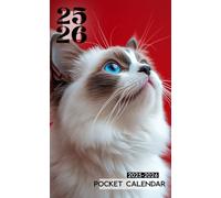 Pocket Calendar 2025-2026: Two-Year Monthly Planner for Purse with Inspirational Quotes | 24 Month Small Organizer January 2025-December 2026 | Ragdoll Cat Cover