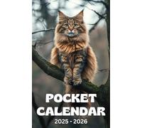 Pocket Calendar 2025-2026: Two-Year Monthly Planner for Purse with Inspirational Quotes | 24 Month Small Organizer January 2025-December 2026 | Regal Norwegian Forest Cat Cover