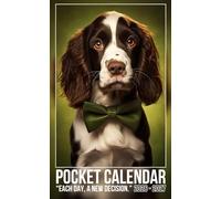 Pocket Calendar 2026-2027: 2-Year Planner for Purse, 24 Monthly from January 2026 to December 2027 with Motivational Quotes | Cute English Springer Spaniel Puppy Cover