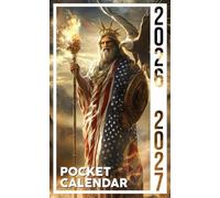 Pocket Calendar 2026-2027: 2-Year Planner with Uplifting Quotes and Minimal Monthly Organizer in American God of Freedom with Eagle Cover