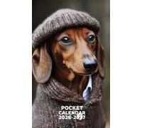 Pocket Calendar 2026-2027: 2 Year Pocket Planner for Purse, from January 2026 to December 2027 | Dachshund Themed