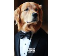 Pocket Calendar 2026-2027: 2 Year Pocket Planner for Purse, from January 2026 to December 2027 | Golden Retriever Themed