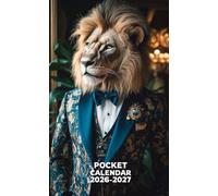 Pocket Calendar 2026-2027: 2 Year Pocket Planner for Purse, from January 2026 to December 2027 | Lion Themed
