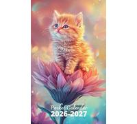 Pocket Calendar 2026-2027: 2 Year Pocket Planner, from January 2026 to December 2027 | Kitten and Flowers Cover