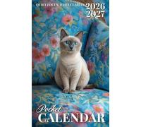 Pocket Calendar 2026-2027: 24-Month Purse Size Planner featuring Motivational Quotes for Reflection with Lilac Point Siamese Cat Design, Perfect Gift for Friends or Family