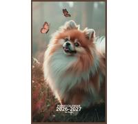 Pocket Calendar 2026-2027 for Purse: Small 2 Year Monthly Planner from January 2026 to December 2027 with Holidays, Pomeranian Dog Cover Design