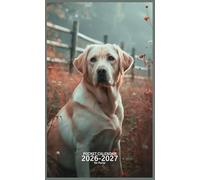 Pocket Calendar 2026-2027 for Purse: Small 2 Year Monthly Planner from January 2026 to December 2027 with Holidays, Labrador Retriever Dog Cover Design